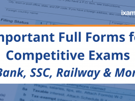 Important Full Forms for Competitive Exams: Bank, SSC, Railway and More