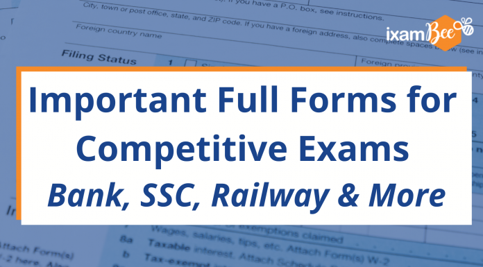 Important Full Forms for Competitive Exams: Bank, SSC, Railway and More