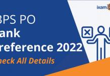 IBPS PO Bank Preference 2022