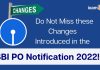 SBI PO Notification 2022 changes