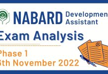NABARD Development Assistant 2022 : Phase 1 Exam Analysis