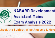 NABARD Development Assistant Mains Exam Analysis 2022