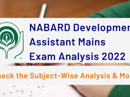 NABARD Development Assistant Mains Exam Analysis 2022