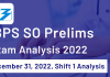 IBPS SO Prelims Exam Analysis 2022