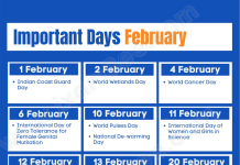Important Days of February 2024