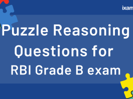 Puzzle Reasoning Questions