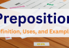 Preposition, Preposition rules uses and examples, preposition and their examples