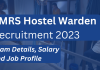 EMRS Hostel warden recruitment