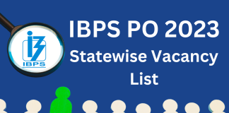 State wise vacancy list of IBPS PO 2023
