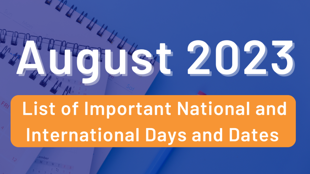 List of important days of August