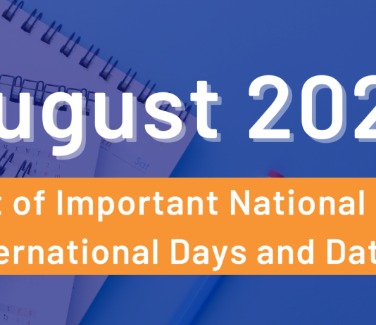 List of important days of August