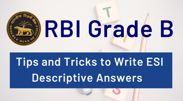 Economic Social Issue Descriptive ANswers, How to write descriptive answers in RBI Grade B, RBI Grade B Phase 2 exam, Descriptive answers in RBI Grade B, ESI, How to study ESI in RBI GRade B, How to answer ESI questions in the RBI Grade B Phase 2 exam.