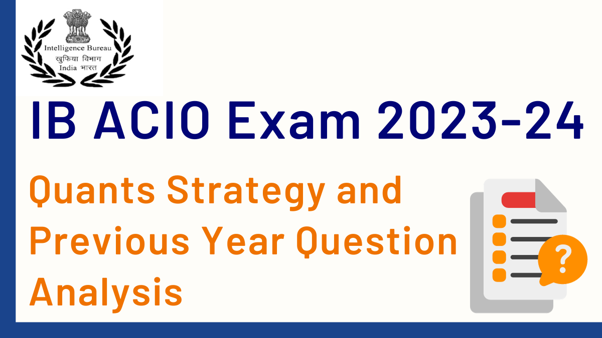 How to prepare for Quants in IB ACIO Executive exam