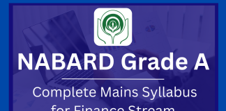 NABARd Grade A Mains Syllabus