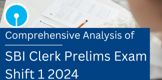 SBI Clerk Prelims Exam Shift 1 2024