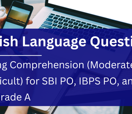 English Comprehension for SBI PO, IBPS PO and SEBI Grade A