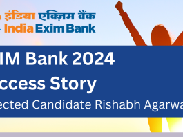 EXIM Bank 2024 Success Story: Selected Candidate Rishabh Agarwal