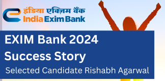 EXIM Bank 2024 Success Story: Selected Candidate Rishabh Agarwal