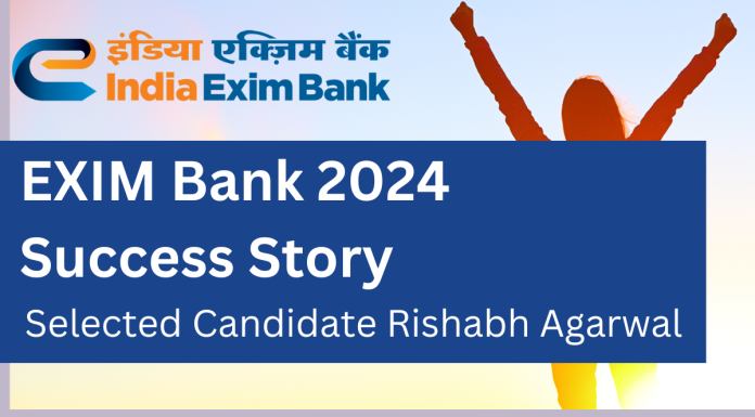 EXIM Bank 2024 Success Story: Selected Candidate Rishabh Agarwal