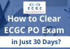 How to Clear ECGC PO Exam in Just 30 Days?