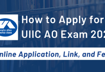 How to Apply for UIIC AO Exam 2024: Online Application, Link, and Fee