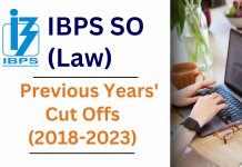 IBPS SO Law Previous Years' Cut Offs (2018-2023)