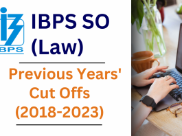 IBPS SO Law Previous Years' Cut Offs (2018-2023)