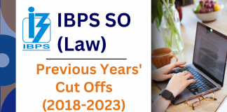 IBPS SO Law Previous Years' Cut Offs (2018-2023)