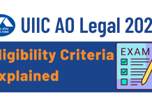 UIIC AO Legal eligibility criteria 2024