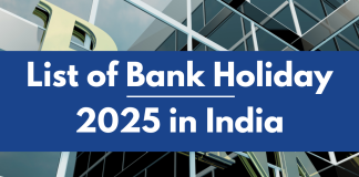 List of Bank Holidays 2025 in India