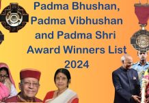 Padma Bhushan, Padma Vibhushan, and Padma Shri Award Winners List 2024