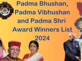 Padma Bhushan, Padma Vibhushan, and Padma Shri Award Winners List 2024
