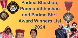Padma Bhushan, Padma Vibhushan, and Padma Shri Award Winners List 2024