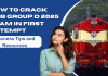 How to Crack RRB Group D 2025 Exam in First Attempt: Success Tips and Resources