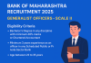 Bank of Maharashtra Hiring Generalist Officers – Scale II (2025–26)