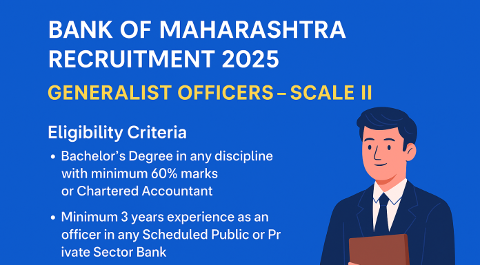 Bank of Maharashtra Hiring Generalist Officers – Scale II (2025–26)