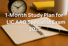 1-Month Study Plan for LIC AAO Specialist Exam 2025