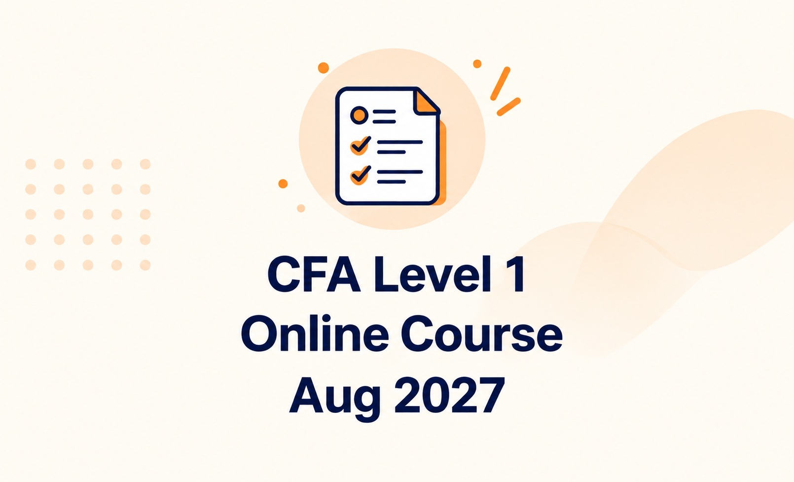 CFA Level 1 Online Course Aug 2027